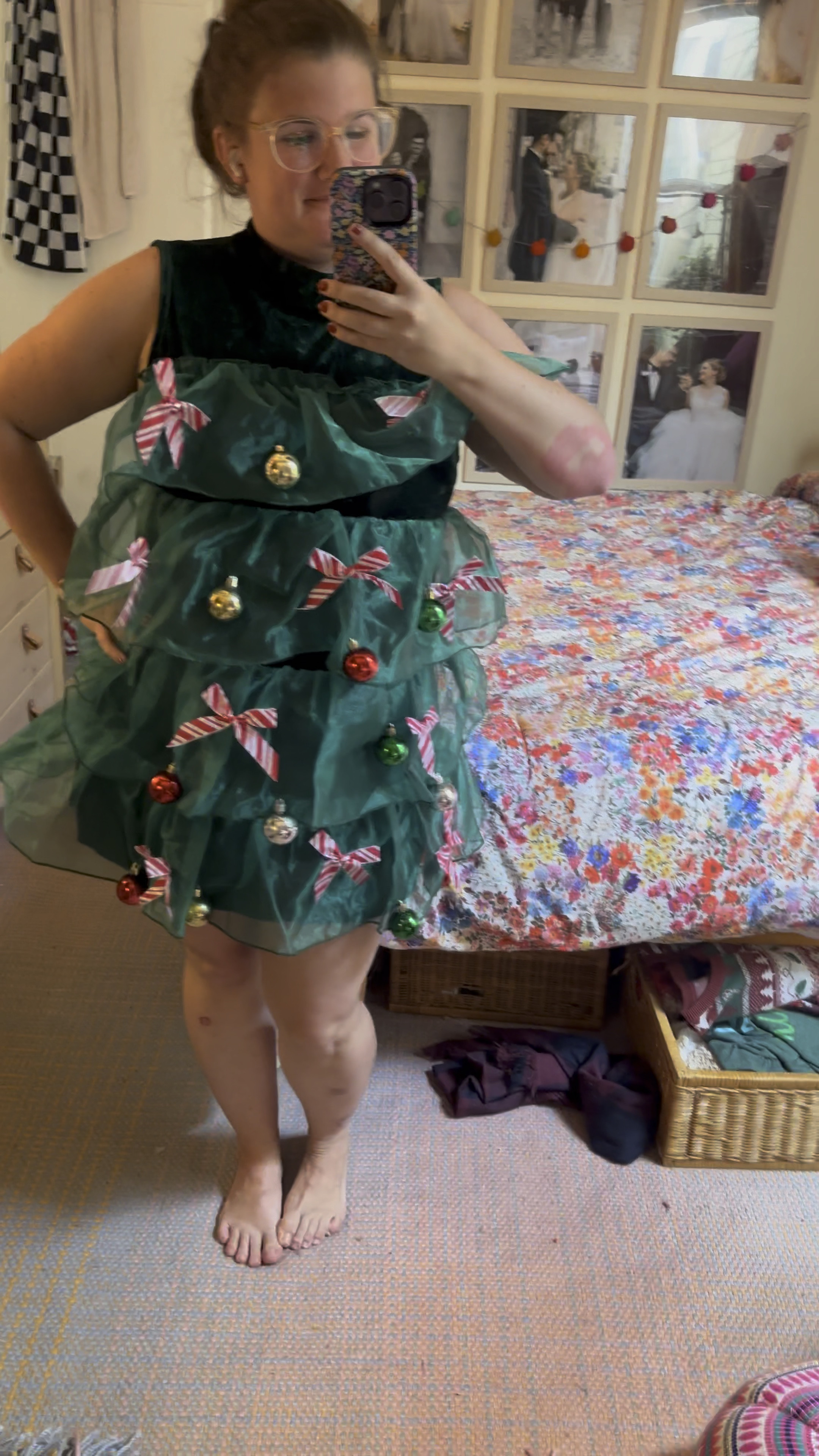 Christmas tree dress back in stock!!!! It’s true to size but you won’t be sad if you size up. I wish I had, but this is the large and I still like it! 

#LTKfindsunder50 #LTKHoliday #LTKHolidaySale