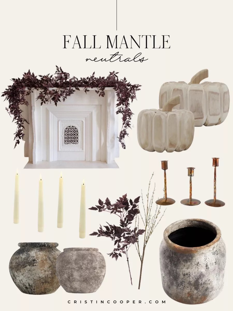 Neutral fall mantle decor inspiration

#LTKHome #LTKSeasonal