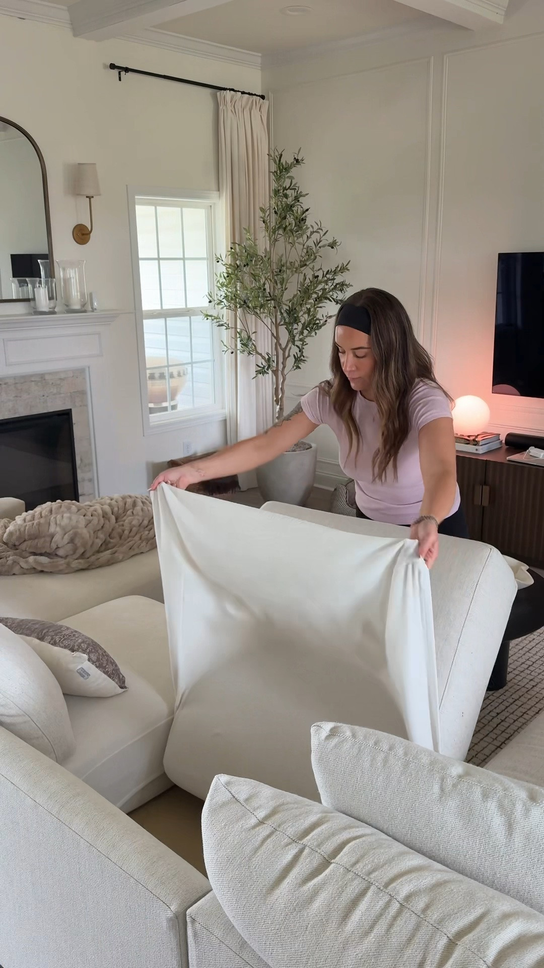Sunday reset. Clean with me. Couch covers. Sectional couch. Dining room

#LTKHome