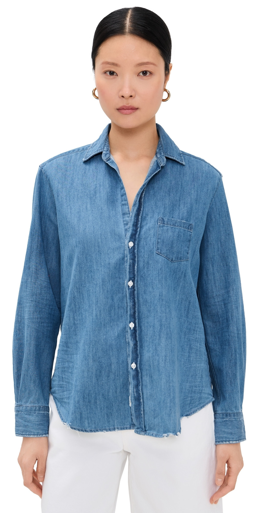 Frank & Eileen Eileen Denim Relaxed Button Down Shirt Vintage Stonewashed Indigo M | Shopbop