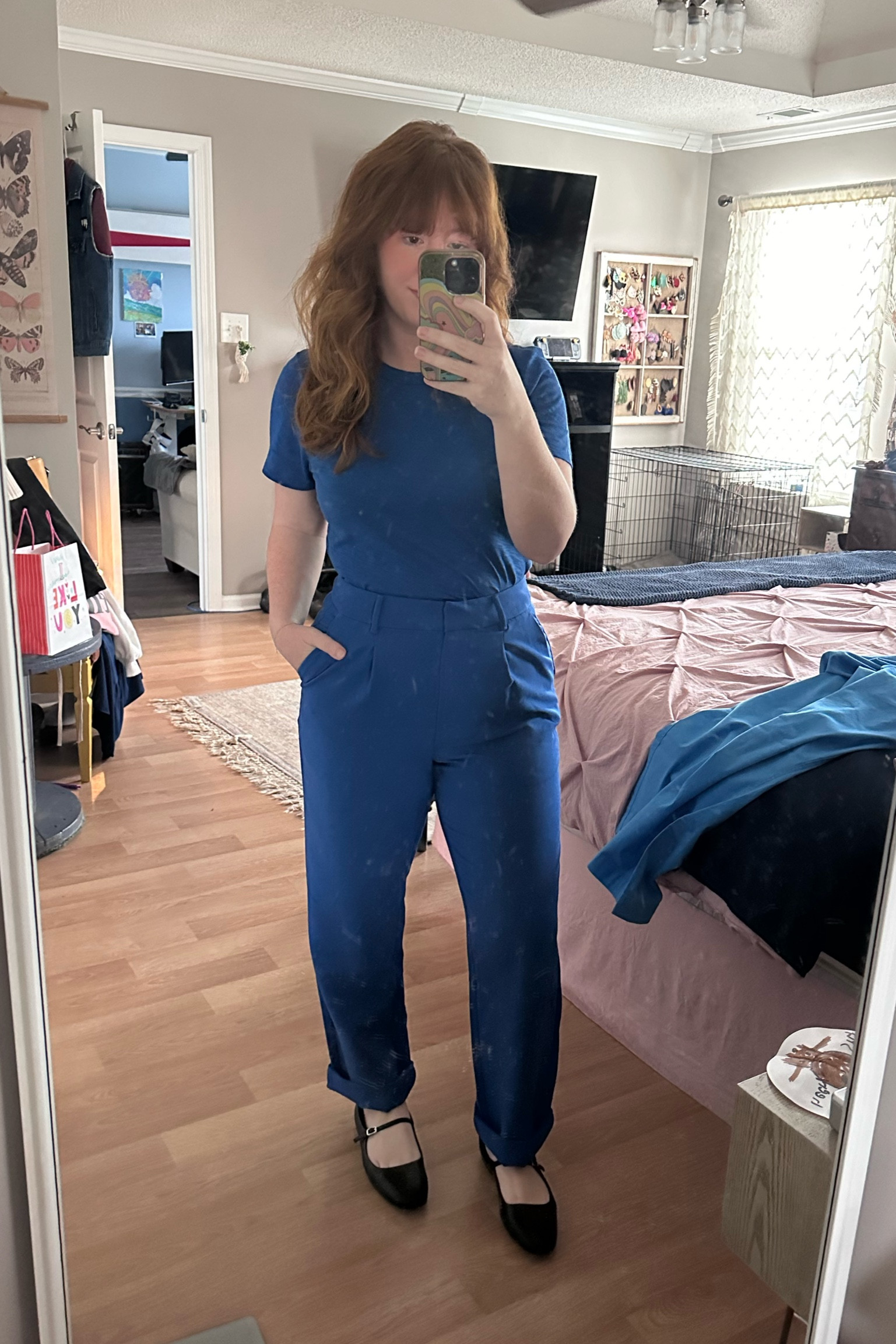 Anyone else love a colorful monochromatic look? This is a great spring look that is on sale now! 
Size 8-10 wearing a medium top and medium bottoms. 
I’m 5 foot 3 so the bottoms have to be rolled  

#LTKSeasonal #LTKsalealert #LTKmidsize