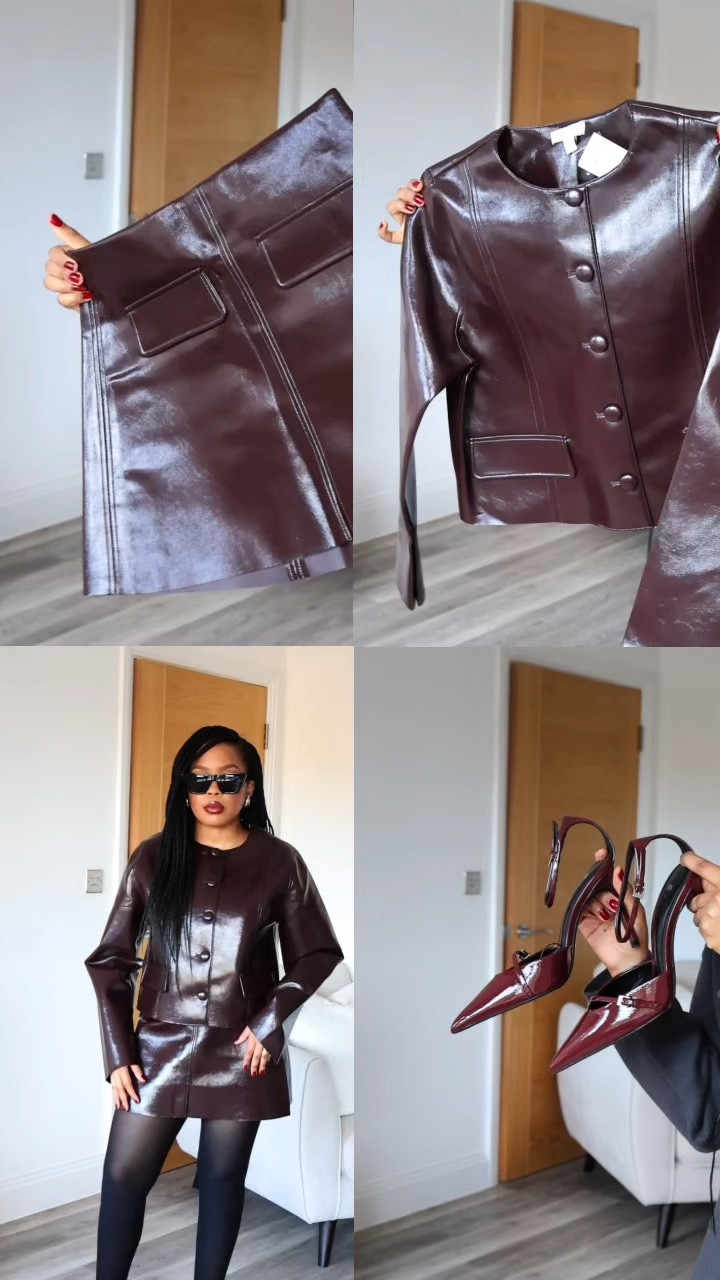 Burgundy leather look 

#LTKuk #LTKautumn #LTKeurope