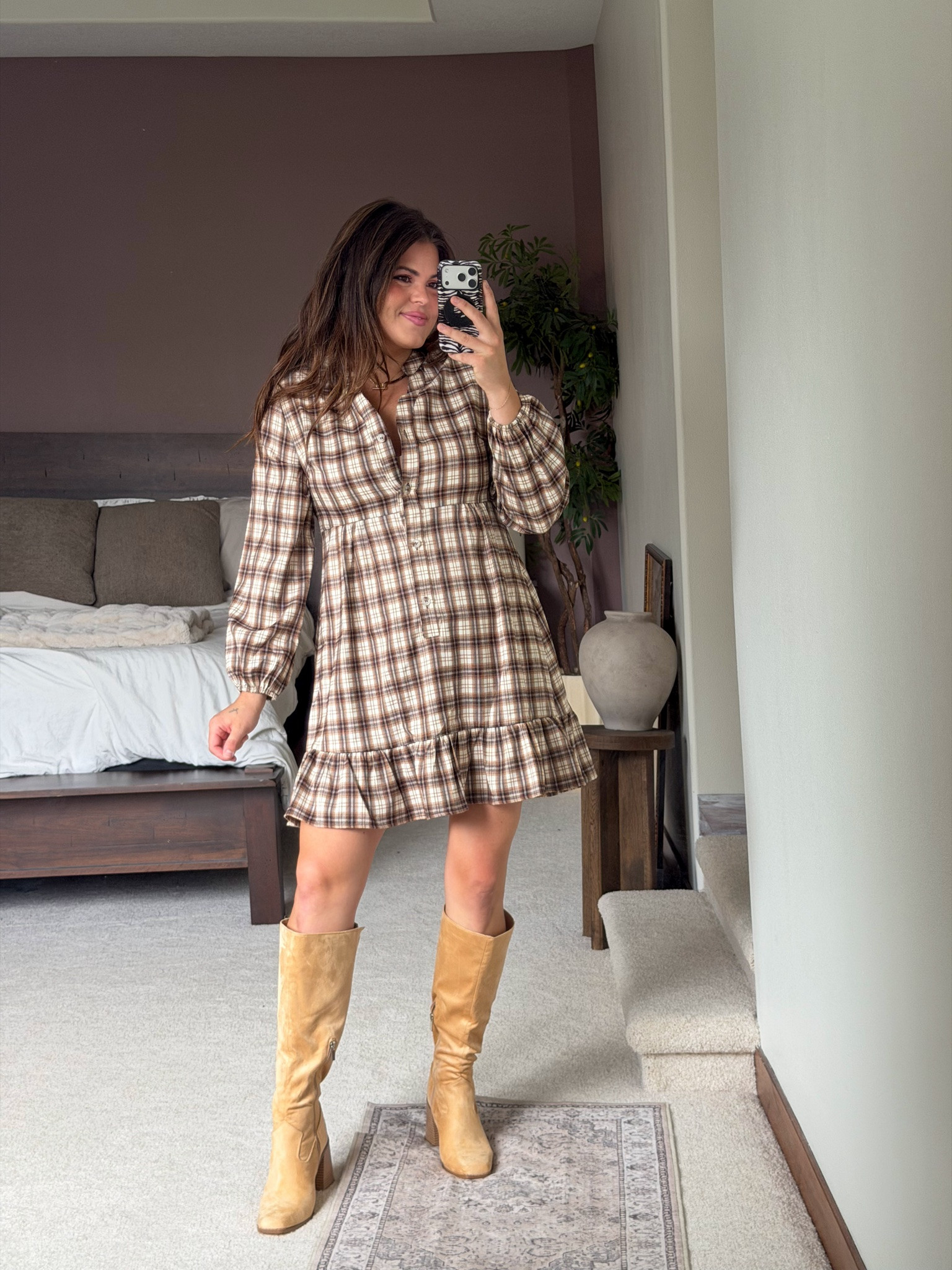 Perfect fall dress for Thanksgiving, family photos, date night etc!

Use hierica15 for 15% off @Cupshe

Fall outfit, fall dresses, midsize, size 12, size 14, mom style, curvy outfit, thick tummy approved, fall outfit haul