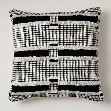 Fringe Stripe Indoor/Outdoor Pillow | West Elm (US)