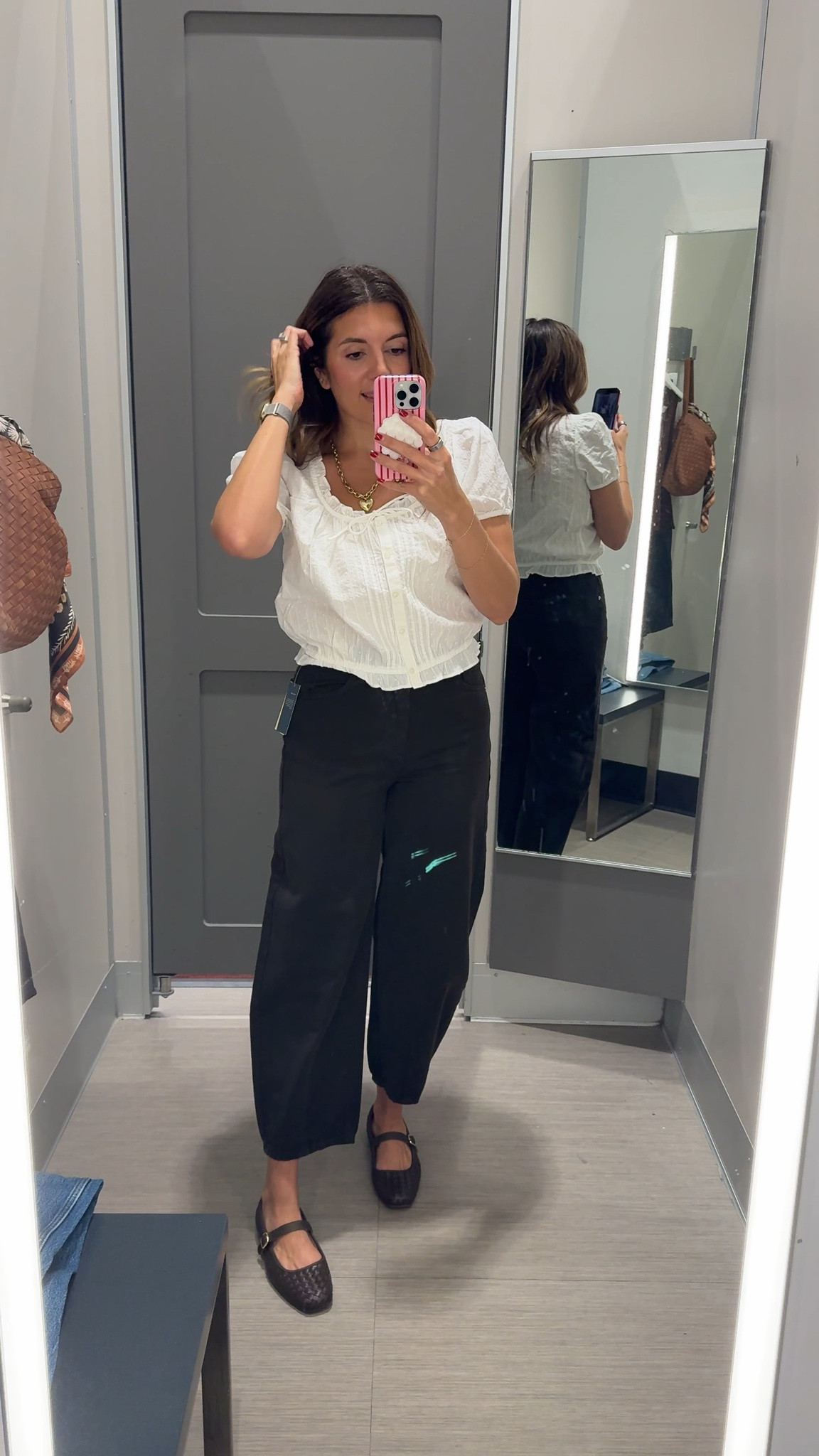 The target barrel jeans are SO GOOD! 👏🏼 brown jeans in a size 4. I’m 5’7”

#LTKOver40 #LTKTall