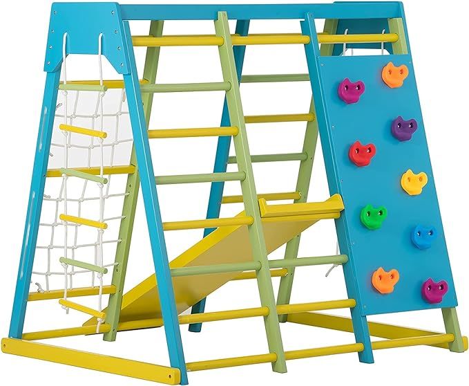 Avenlur Magnolia Indoor Playground 7-in-1 Jungle Gym Playset for Kids 2-6yrs - Slide, Climbing Wa... | Amazon (US)
