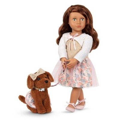 Our Generation Camelia with Dog Plush Pirouette 18&#34; Matching Doll &#38; Pet Set | Target