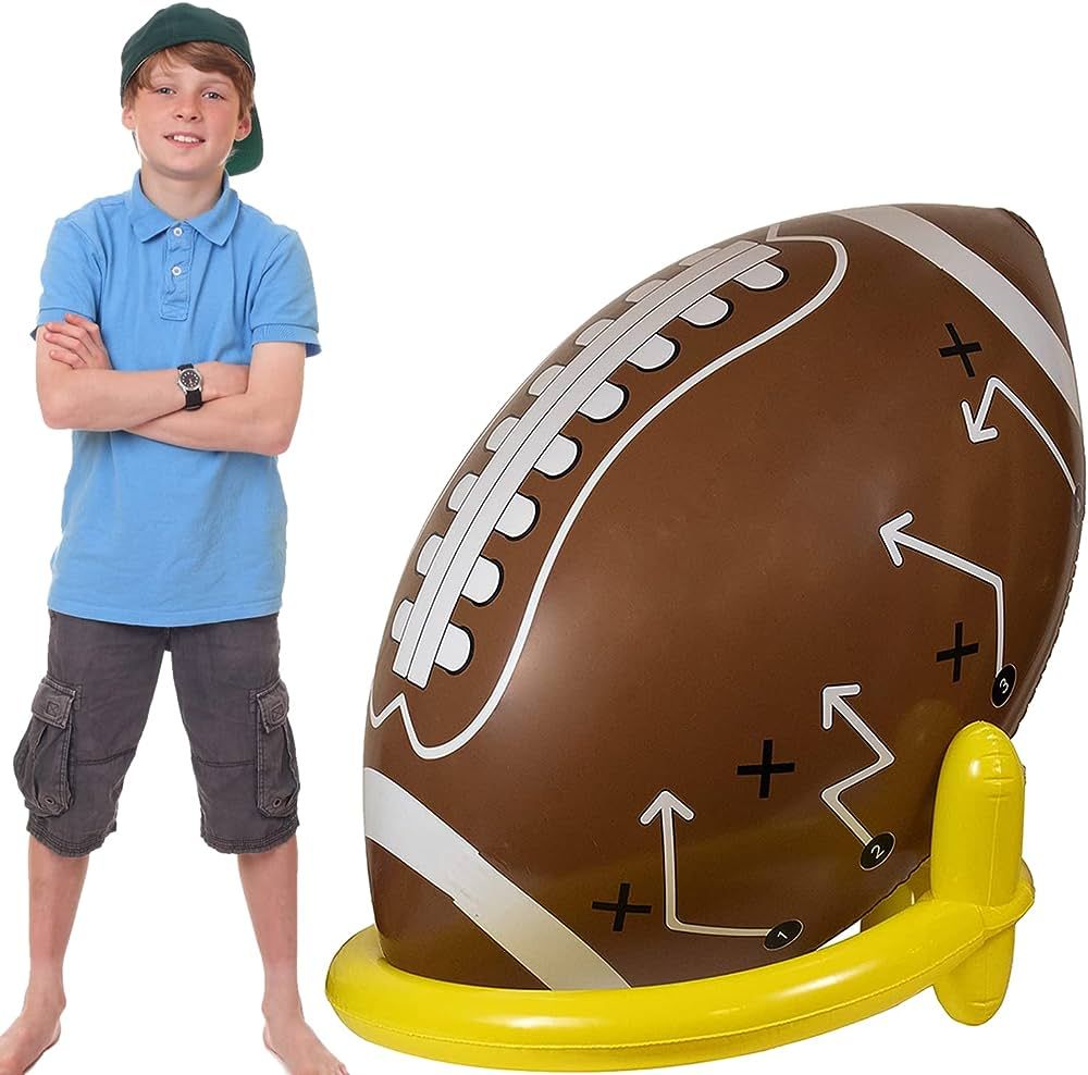 GiftExpress 40" Giant Jumbo Inflatable Football with Tee Set for Football Party, Gameday, and Foo... | Amazon (US)