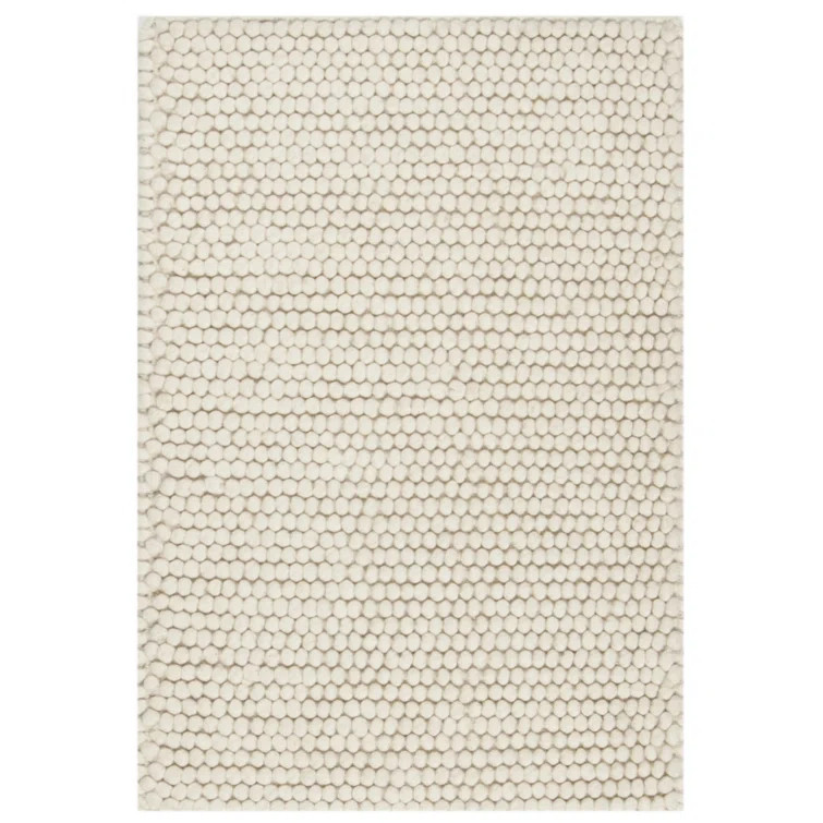 Elle Handmade Tufted Area Rug in Ivory | Wayfair North America