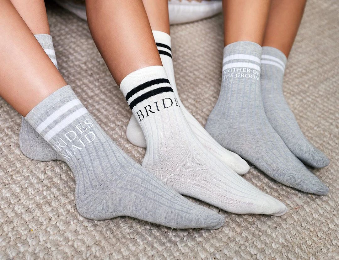 Bridesmaid Custom Socks, Proposal Socks, Wedding Party Socks, Bridal Party Socks, Wedding Socks, ... | Etsy (US)