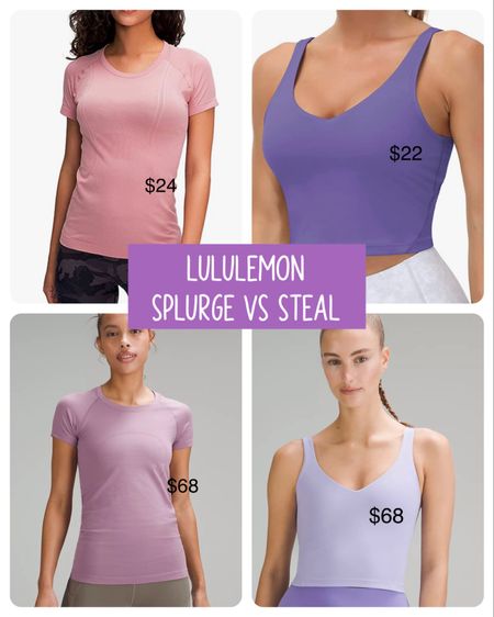 Splurge vs steal, lululemon, workout clothes, workout tops 

#LTKunder100 #LTKunder50 #LTKfit