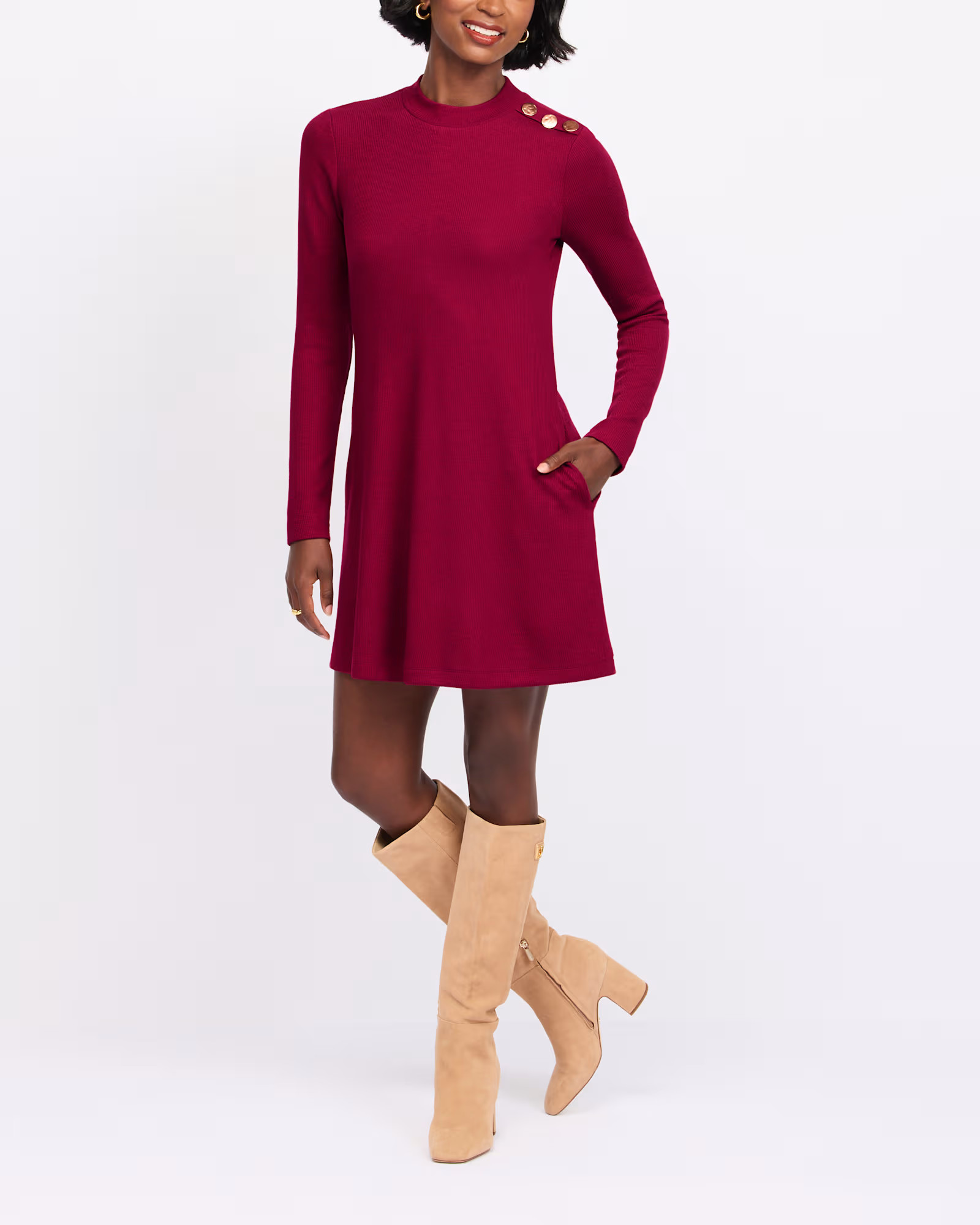 Madeline Sweater Knit Long Sleeve Dress | Stitch Fix