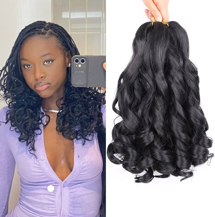 French Curly Braiding Hair 14 Inch 8 Packs Curly Braiding Hair Pre Stretched French Curls Braidin... | Amazon (US)