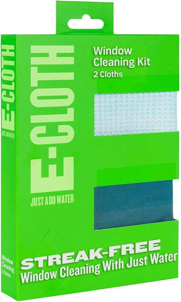 E-Cloth Window Cleaner Kit - Window and Glass Cleaning Cloth, Streak-Free Windows with just Water... | Amazon (US)