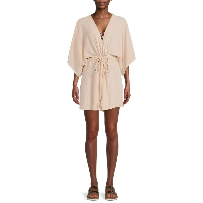 Time and Tru Women's Tie Front Layering Piece | Walmart (US)