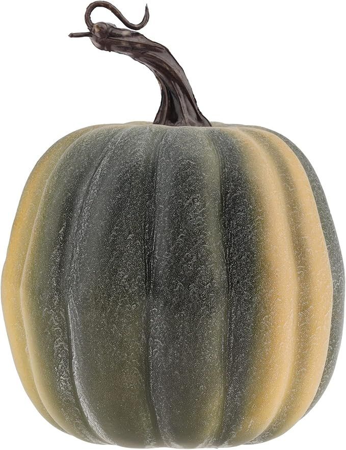 Artificial Green Pumpkins with Frosted Surface Vegetable Fake Pumpkin Decorations for Fall Hallow... | Amazon (US)