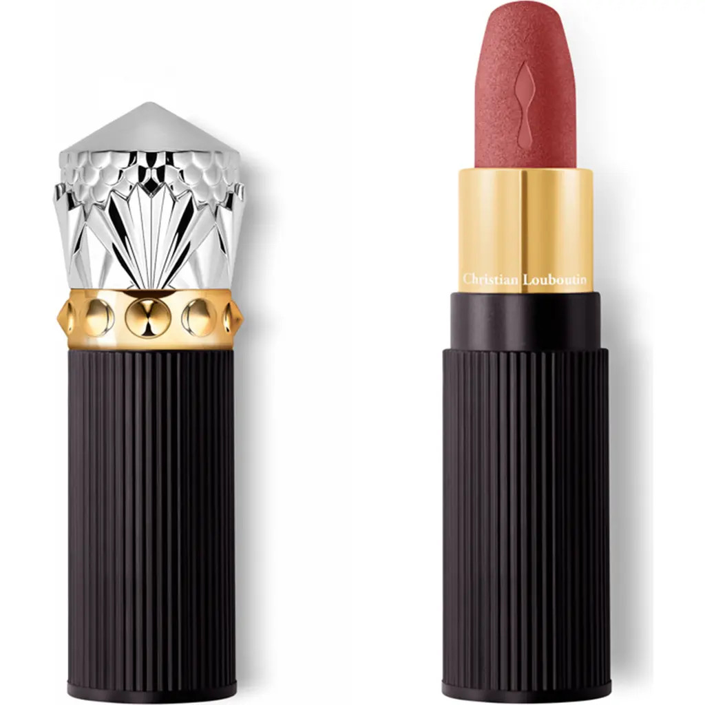 Christian Louboutin Rouge Louboutin Velvet Matte On the Go Lipstick in Bare Rococotte 013 at Nordstrom | Nordstrom
