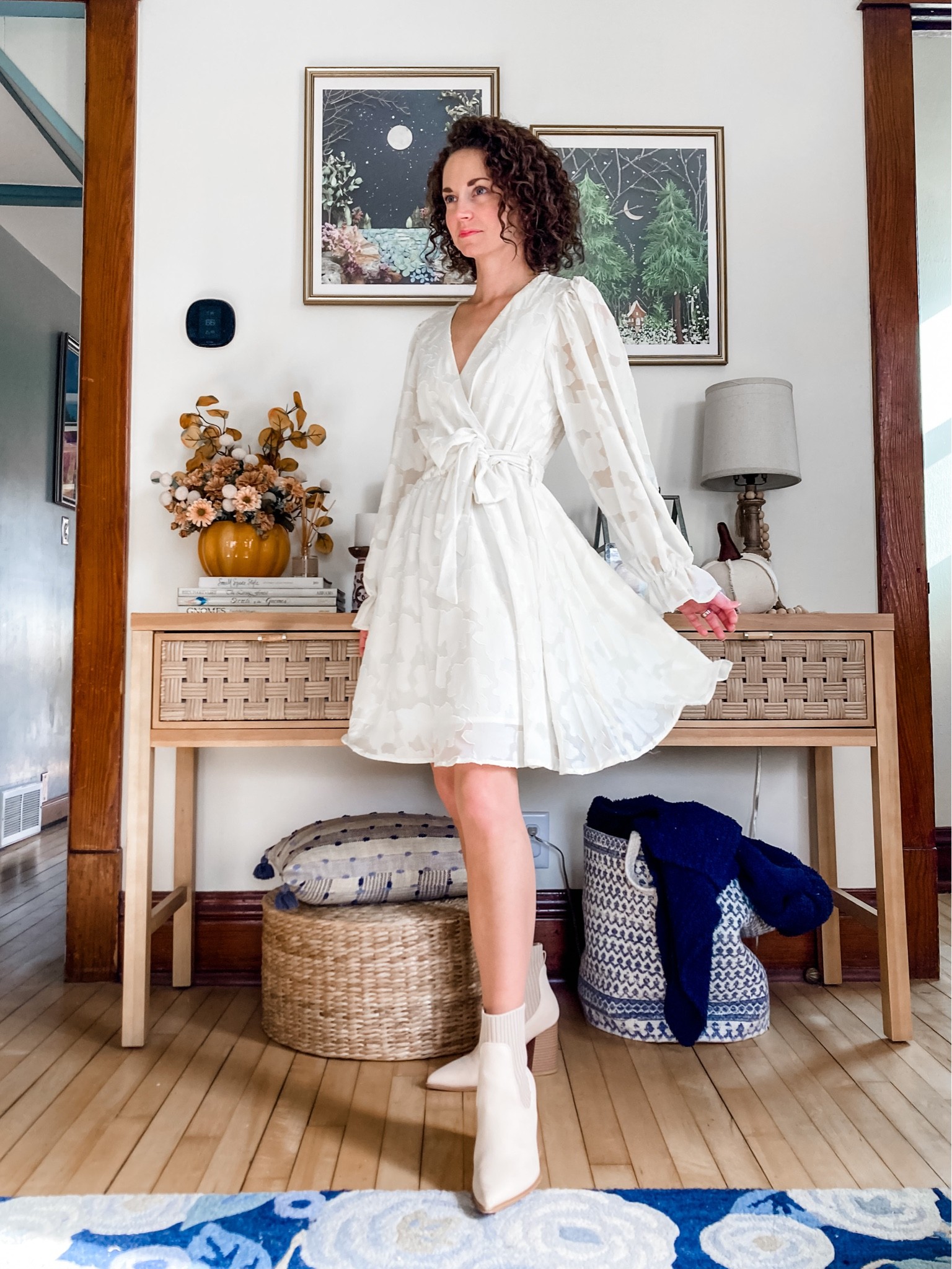 Thanksgiving dress!
Wearing size small, fit tts. 
Petite dress. Floral dress. Fall dress  

#LTKstyletip #LTKHoliday #LTKunder50