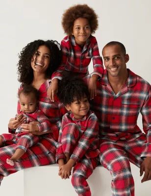 Checked Family Christmas Pyjamas | M&S | Marks & Spencer (UK)