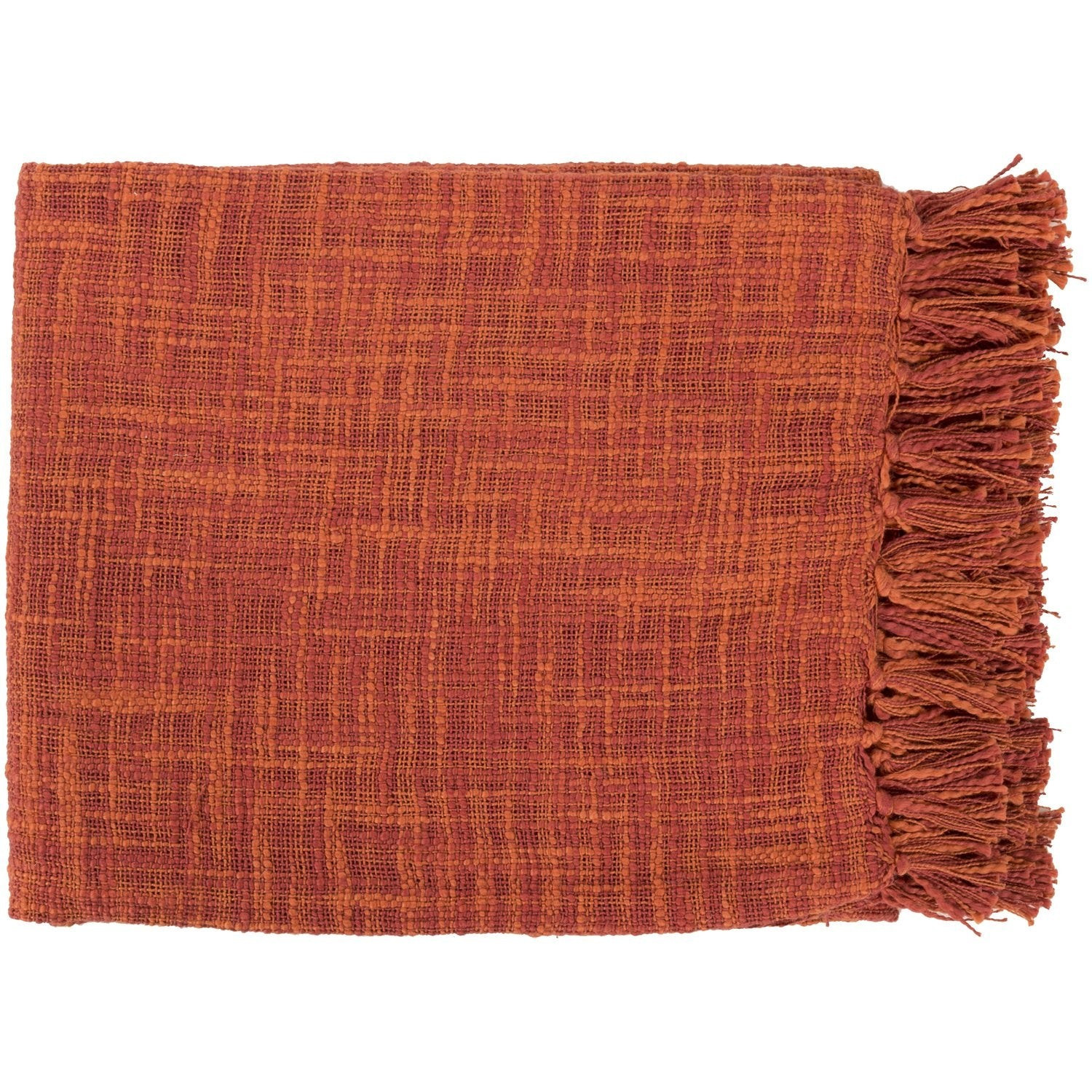 Tori Throw Blankets in Burnt Orange Color | Burke Decor