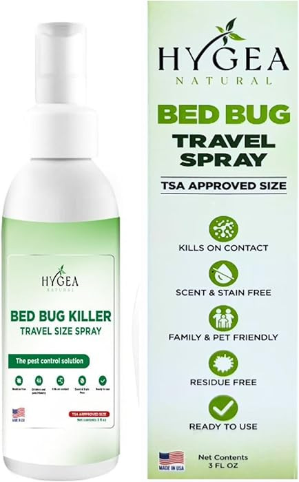 Hygea Natural Lice, Mite, and Bed Bug Natural Travel Spray - TSA Approved size – Child & Pet Fr... | Amazon (US)