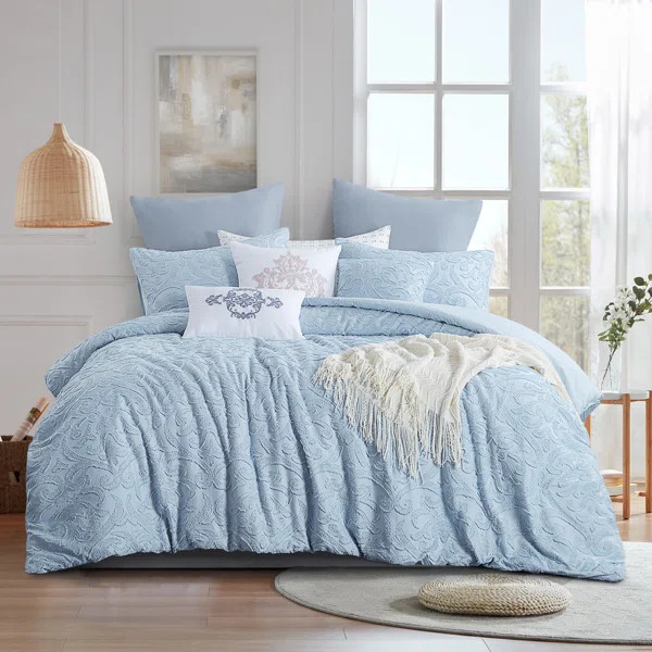 Marilla Damask Boho Tufted Comforter Set | Wayfair North America