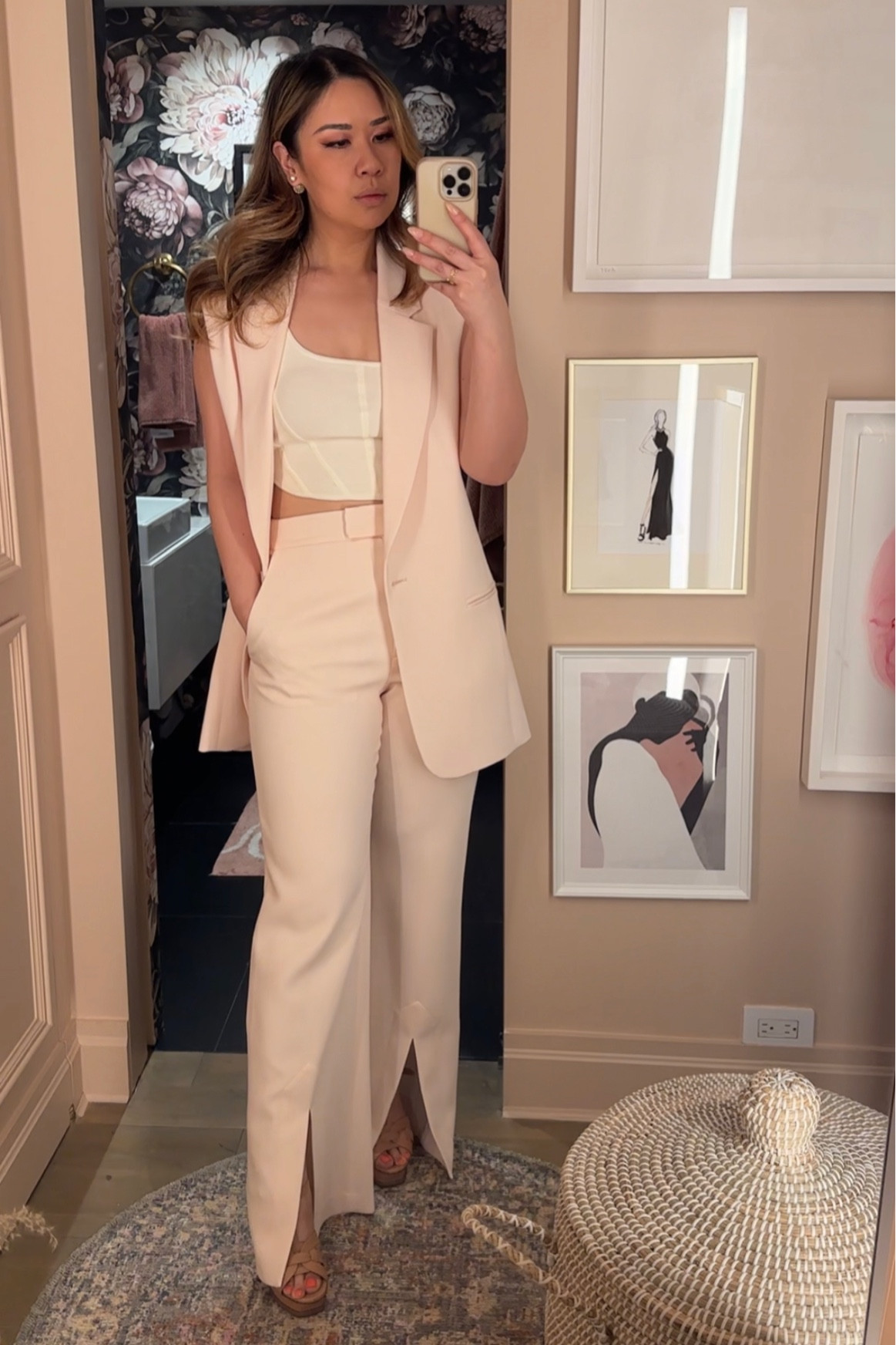 This outfit is so light and airy. I love it for spring and summer. Color is SHELL 