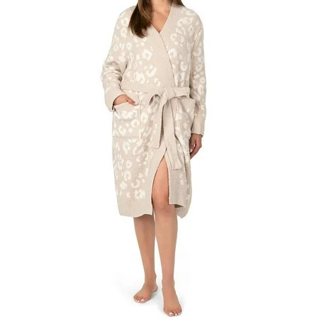 PAVILIA Premium Womens Plush Robe, Super Soft Fuzzy Bathrobe, Cozy Spa Robe with Pockets for Women, S/M, Beige Cheetah | Walmart (US)