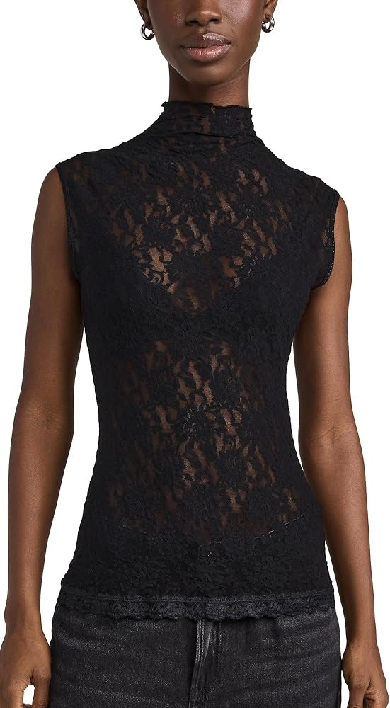 hanky panky Women's Signature Lace Mockneck Sleeveless Top | Amazon (US)