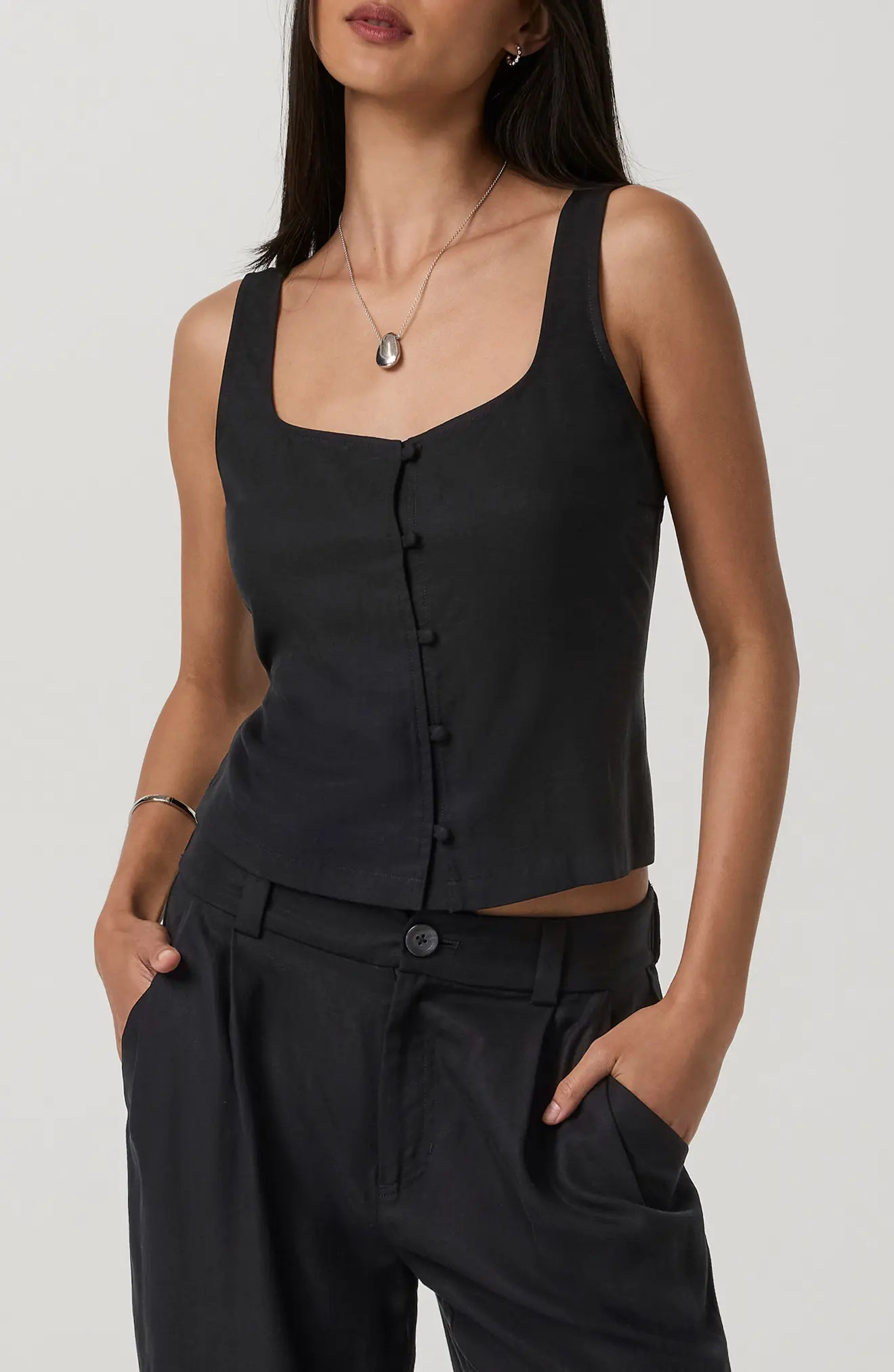 Trestles Twill Button Tank (Women) | Nordstrom | Nordstrom