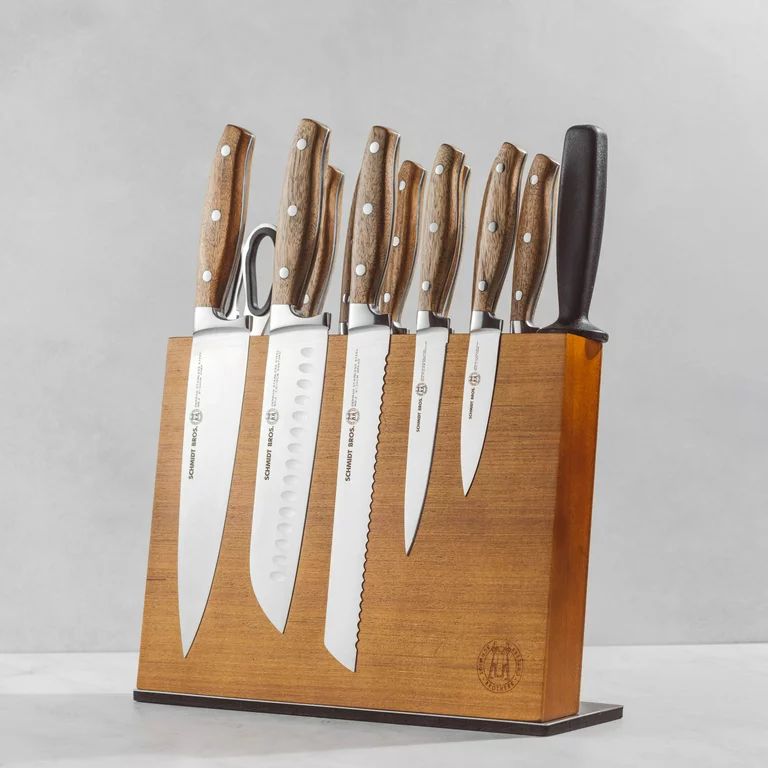 Schmidt Brothers® Cutlery 14-Piece Acacia Series Forged Stainless Steel Knife Block Set with Aca... | Walmart (US)
