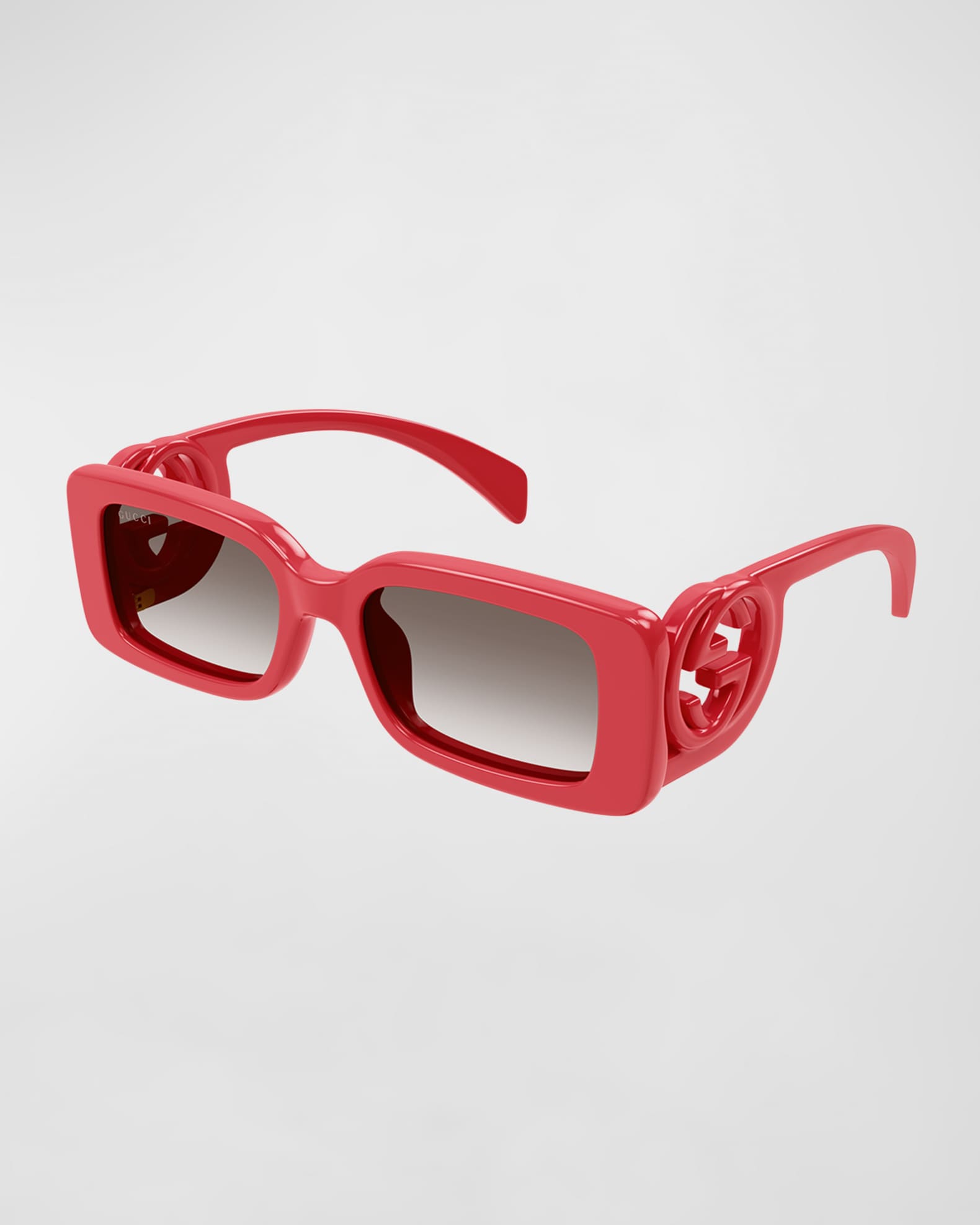 GG Rectangle Acetate Sunglasses | Neiman Marcus