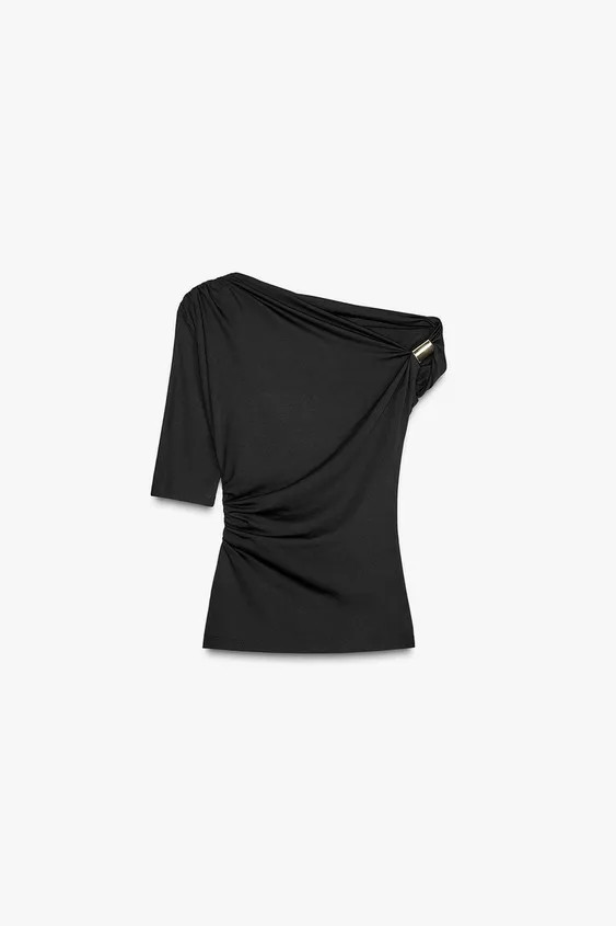 ASYMMETRIC POLYAMIDE TOP | Zara US