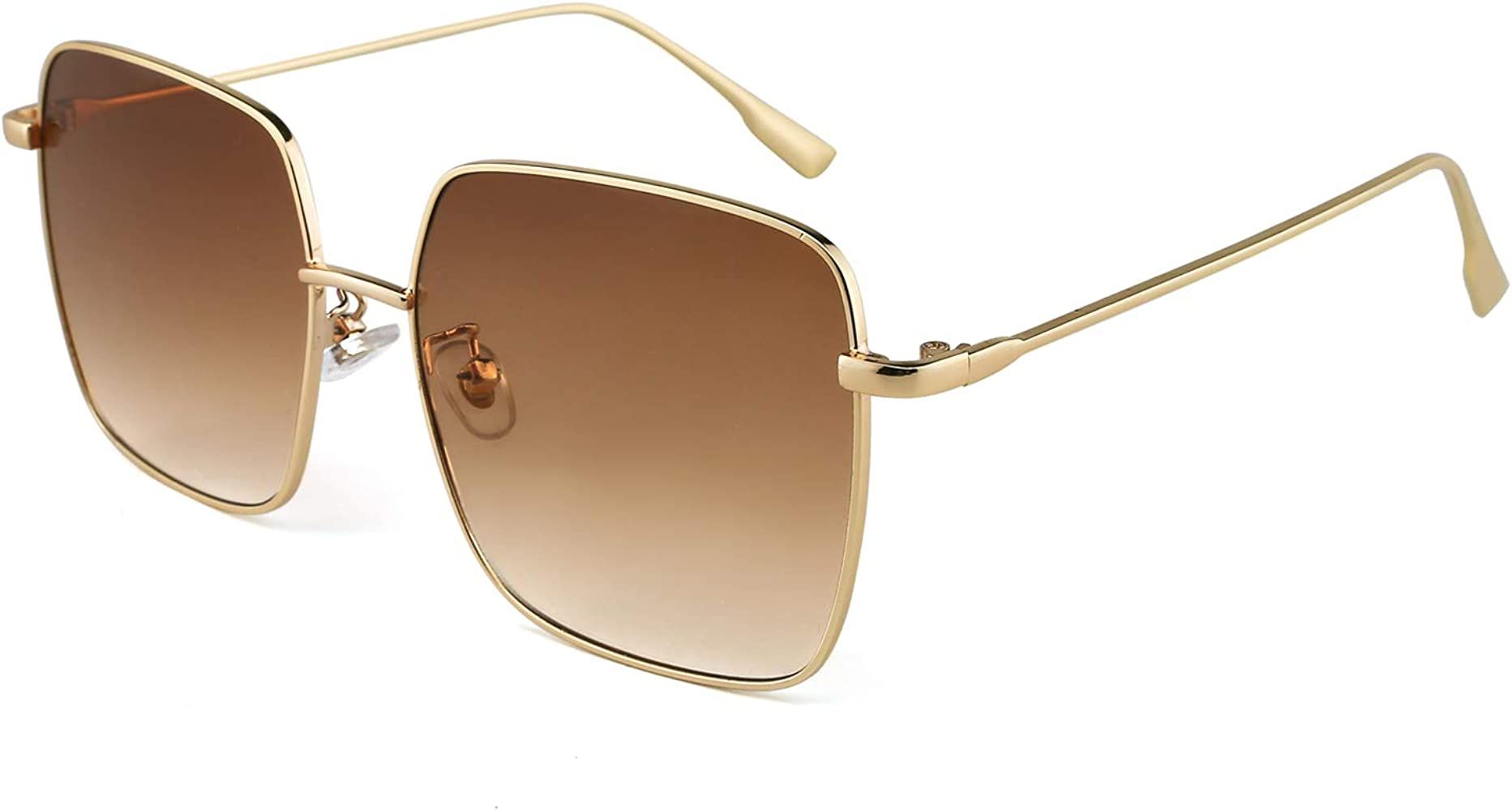 Slocyclub Square Sunglasses for Women Men, Classic Retro 70s Sun Glasses Gradient Len UV Protecti... | Amazon (US)