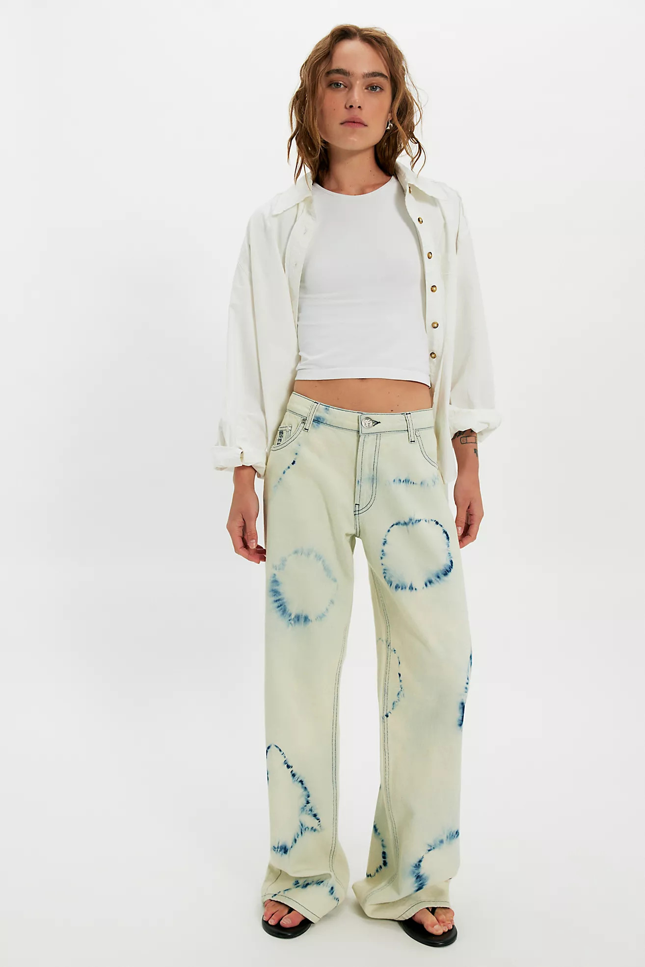 OneTeaspoon Revival Tie-Dye Low-Rise Jeans | Free People (Global - UK&FR Excluded)