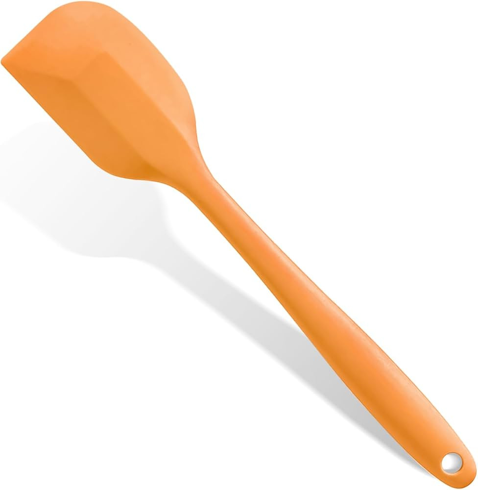 Orange Rubber Spatula for Kitchen Use, DUFEIMOY 10.8In Silicone Spatulas for Cooking Heat Resista... | Amazon (US)