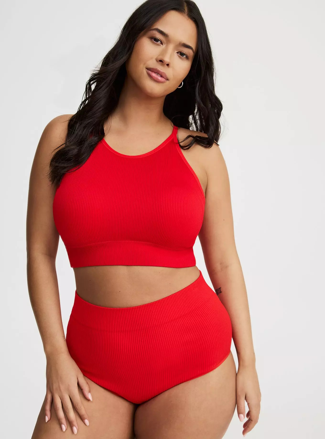 Seamless Rib High-Neck Bralette | Torrid (US & Canada)