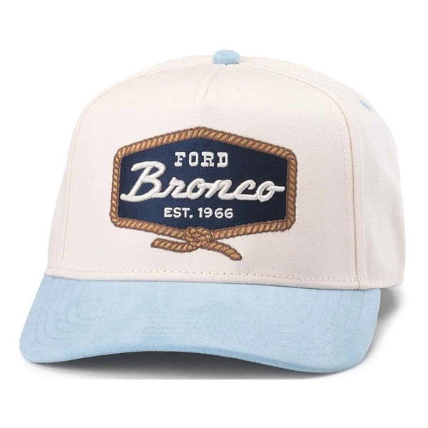 Men's American Needle Bronco Wrangler Snapback Hat One Size Blue Ivory | Scheels