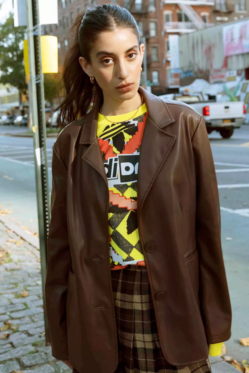 UO Jules Faux Leather Blazer | Urban Outfitters (US and RoW)