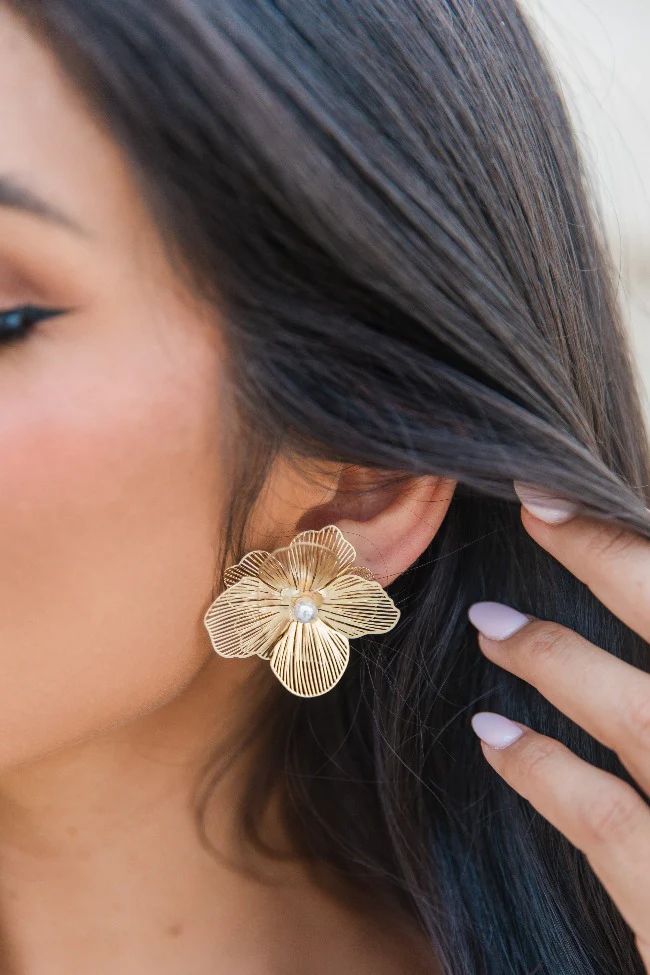 Floral Stud Earrings DOORBUSTER | Pink Lily