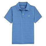 vineyard vines Boys' Bradley Sankaty Polo, Stripe Blue Bay/Ocean Breeze | Amazon (US)