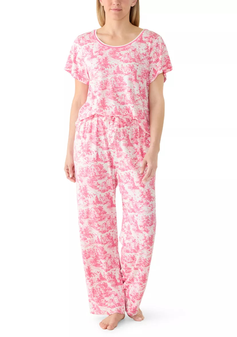 Women's Short Slim Ribbed Trim Set | Belk