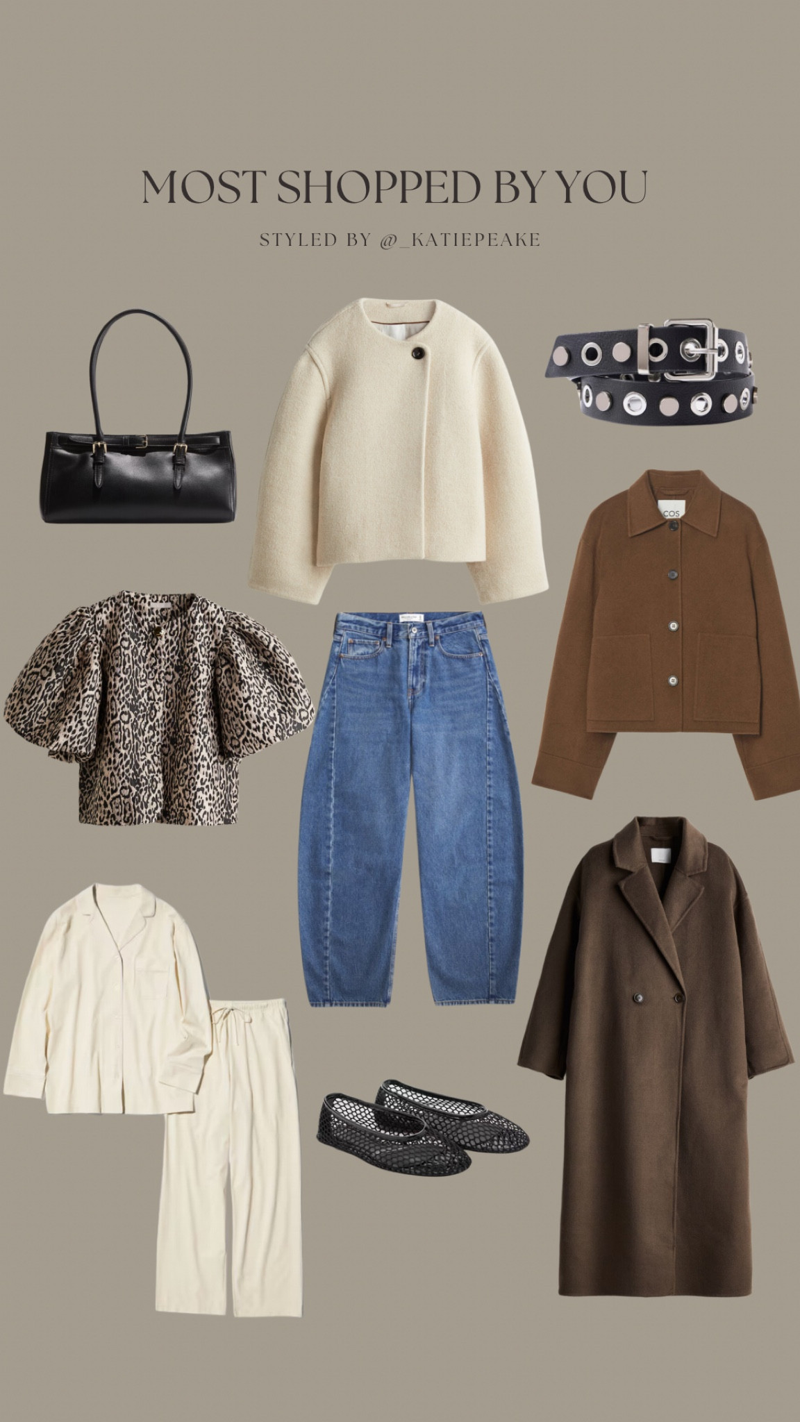 Most shopped by you 🤎

Barrel leg jeans, nice top, wool coat, chocolate brown, cos jacket, wool jacket, pyjamas, mesh shoes 

#LTKuk #LTKautumn #LTKstyletip