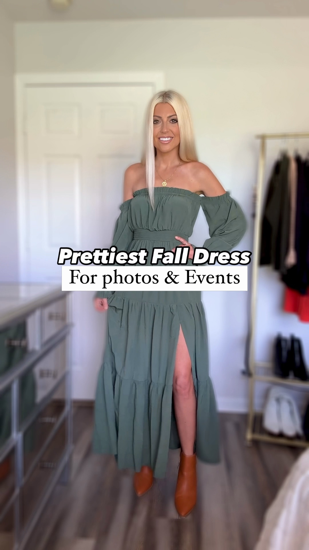 Obsessed with this off the shoulder dress! So perfect for Fall family photos, events and weddings. It comes in several colors, under $60 on Amazon Prime!

Fall dress | Fall family photos | outfit Inspo | boho style | western fashion | maxi dress | |wedding guest dress | Pumpkin patch | amazon affordable fashion | dress and boots | weekend outfits | date night outfit | womens boots | western chic 

#falldress #falloutfit #fallfamilyphotosoutfit #weddingguestdress #bohofashion #bohostyle #microinfluencer #westernstyle #amazonfashion #westernchic #datenightoutfit #boho #falloutfitinspo #fallboots #womenfashion #fallfashioninspo #fashionreels #instafashion #ootdfashion #stylegram #explorepage #OutfitInspiration #ltkunder50 #ltkshoecrush #bohodress #fallfashion 

#LTKStyleTip #LTKWedding #LTKSeasonal