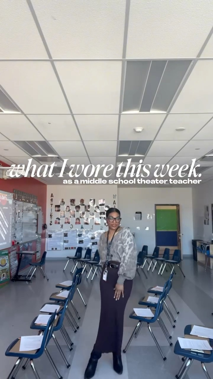 Happy Sunday! Here’s is what I wore to teach acting to my babies last week 🎭👩🏾‍🏫 all fits will be 🔗 on my LTK
*
*
Teacher outfits, teacher fits, spring teacher outfits, work outfits, outfit inspo 
#teacheroutfits #teacherfits #springoutfits #outfitinspo