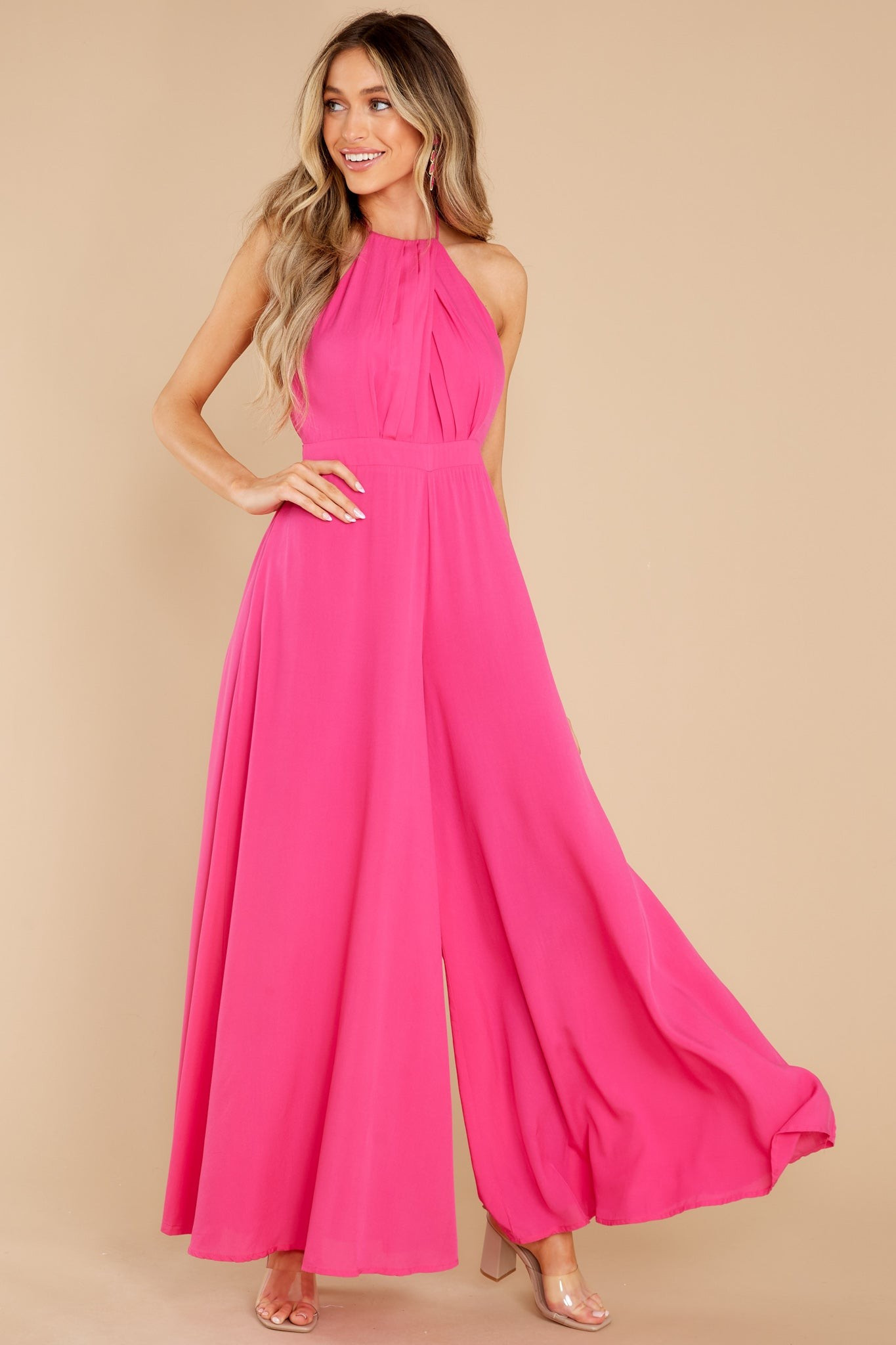 Can't Get Any Better Fuchsia Jumpsuit | Red Dress 