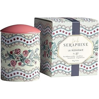 L'or de Seraphine Premium Scented Candle in Designer Ceramic Jar with Gift Box, La Roseraie Desig... | Amazon (US)