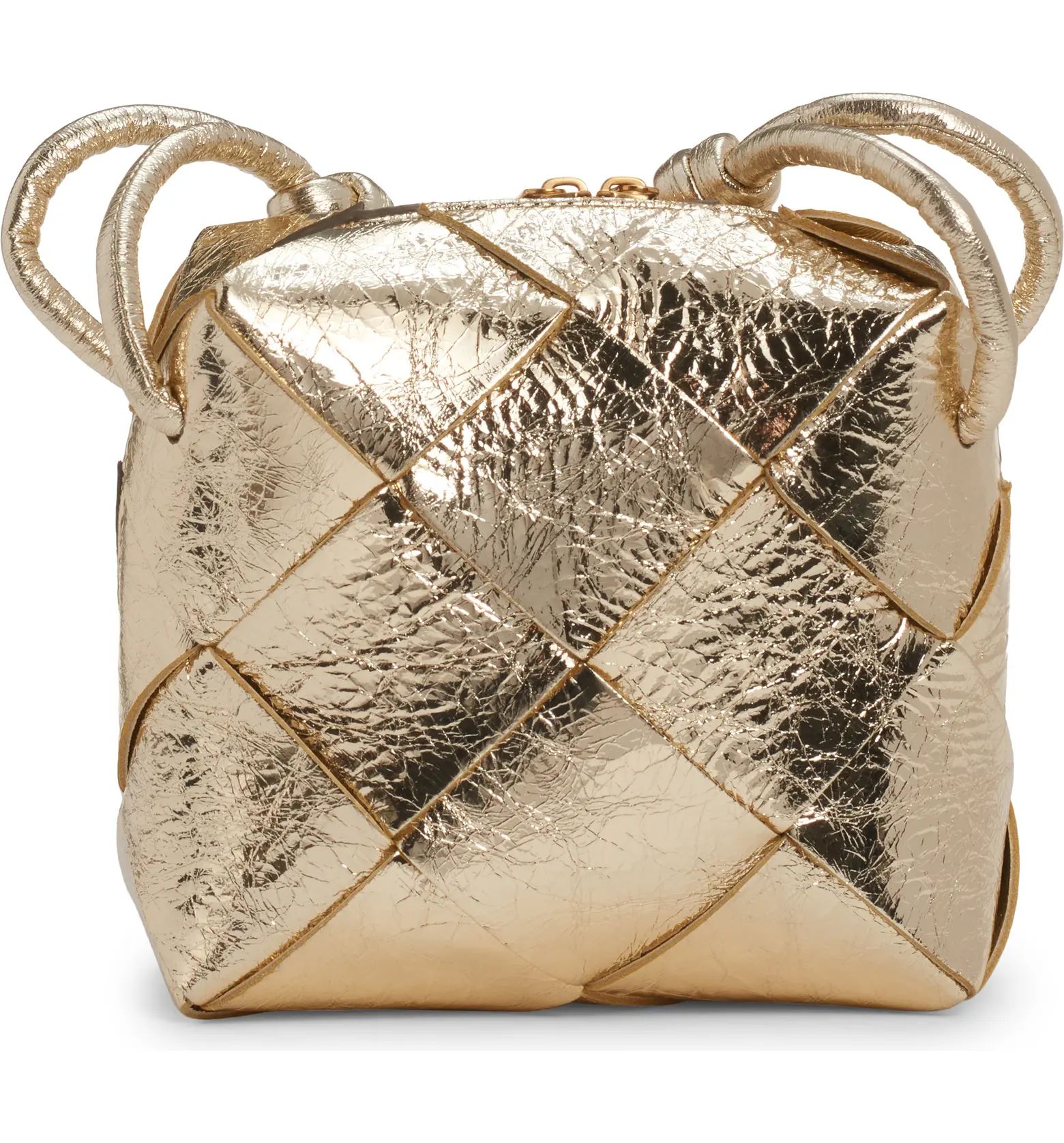 Small Clicker Intreccio Leather Shoulder Bag | Nordstrom