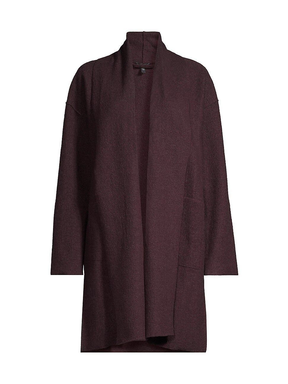 Women's High Collar Wool Coat - Dark Red - Size Medium | Saks Fifth Avenue