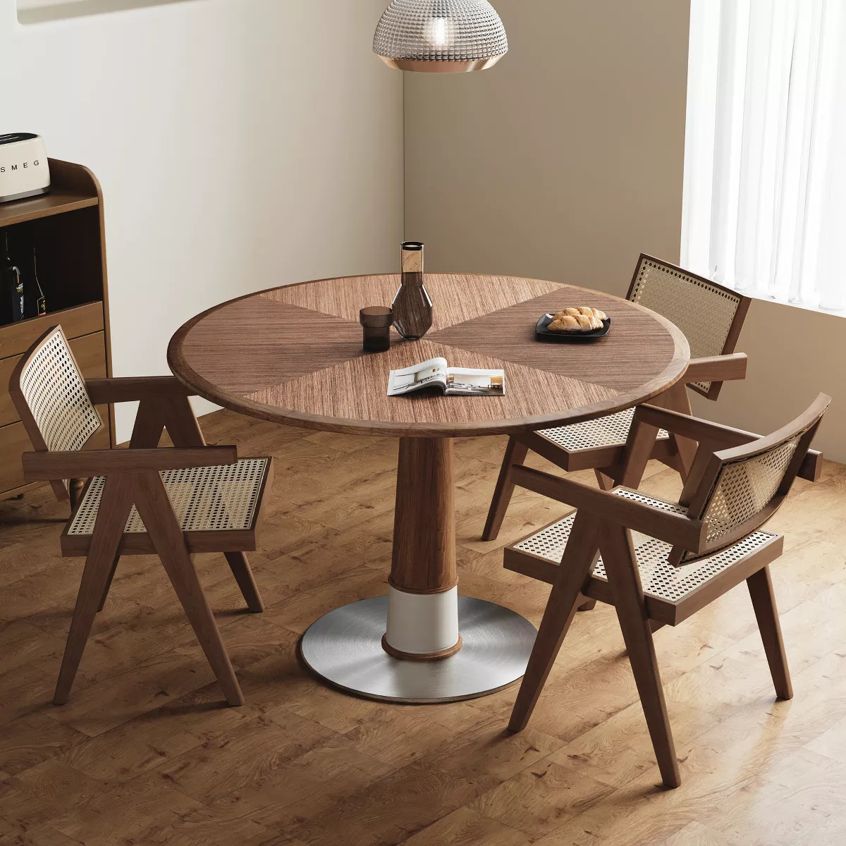 Luck Live Mid-Century Modern 47.2" Round Dining Table, Suitable for Multiple Scenarios | Target